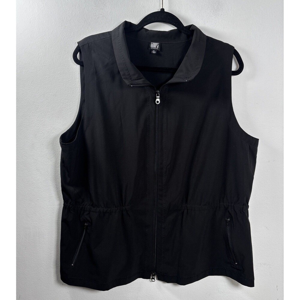 Women’s Gumps San Francisco Black Utility Vest XL Y2K Gorpcore Techwear Travel